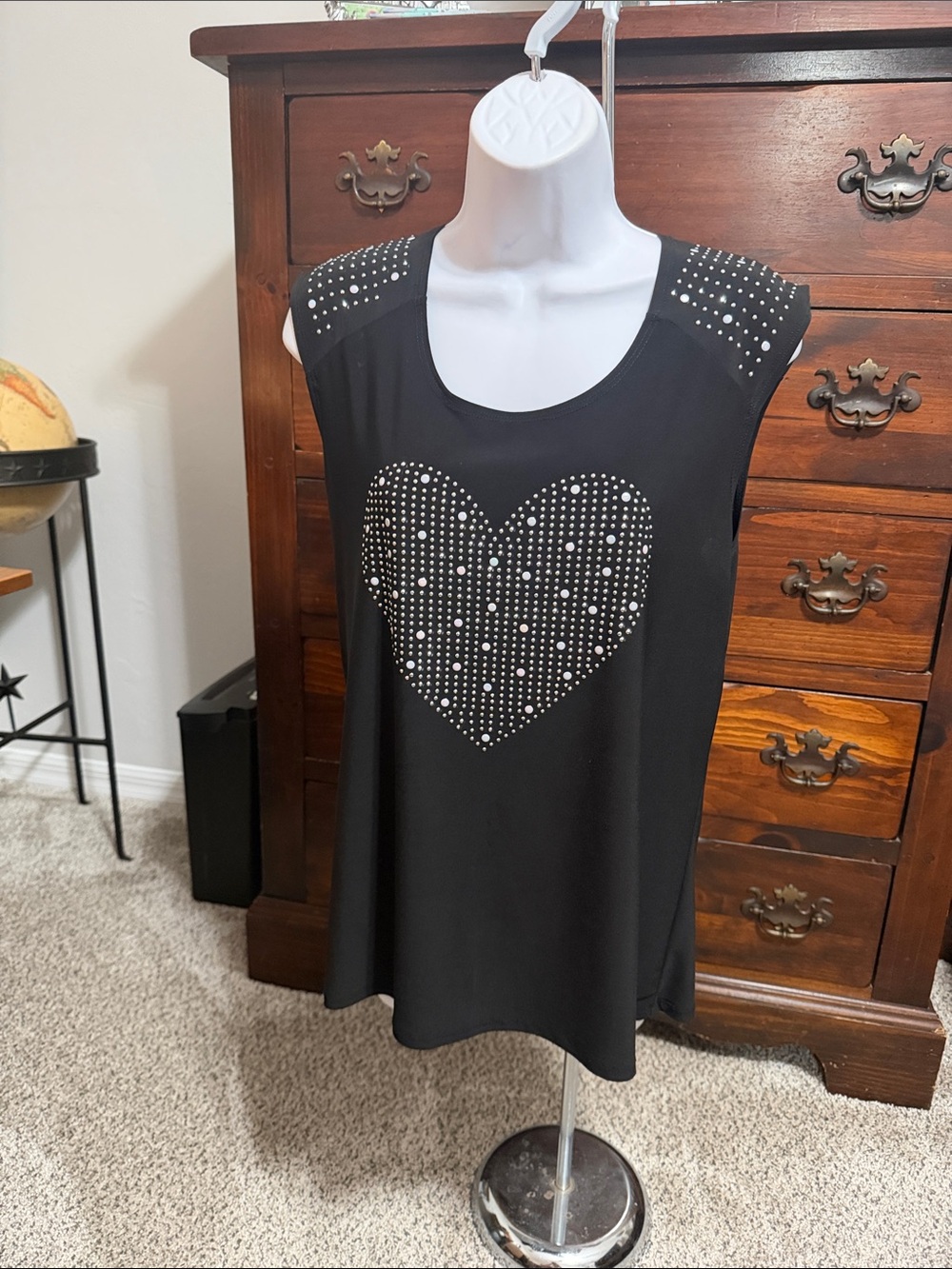 Women’s Black Embellished Top
